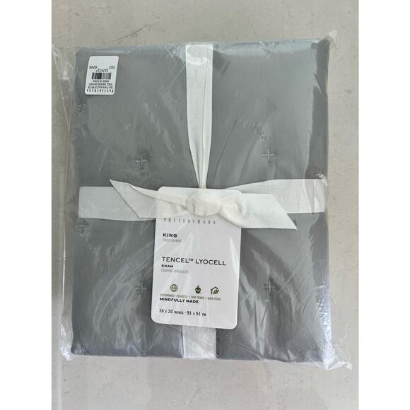 Pottery Barn Other - Pottery Barn Gray Tencel King Pillow Sham NWT